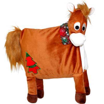 Сладкий подарок на Новый Год в подушке-игрушке весом 1000 грамм